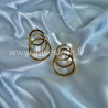 Boucles d’oreilles Elvia - multi-cercles dorés en acier inoxydable | ALIVE STORE
