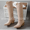 Santiags TESS à talons – Beige ou noir du 36 au 41 | ALIVE STORE