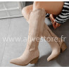 Santiags TESS à talons – Beige ou noir du 36 au 41 | ALIVE STORE