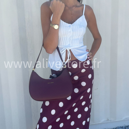 Sac épaule Regina en simili cuir – Marron ou bordeaux | ALIVE STORE