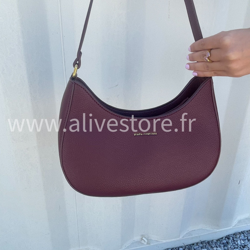 Sac épaule Regina en simili cuir – Marron ou bordeaux | ALIVE STORE