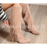 Bottes à franges style western – Beige ou noir | ALIVE STORE