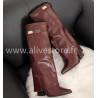 Bottes hautes Maya en bordeaux ou noir – ALIVE STORE