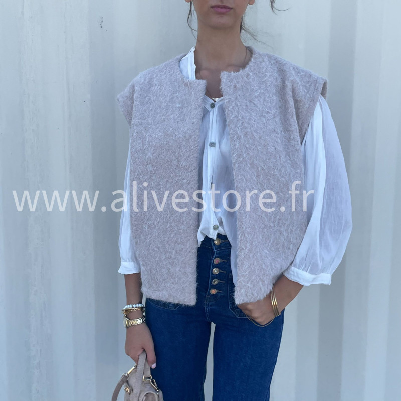 Gilet sans manches Alina femme – Made in Italie – ALIVE STORE