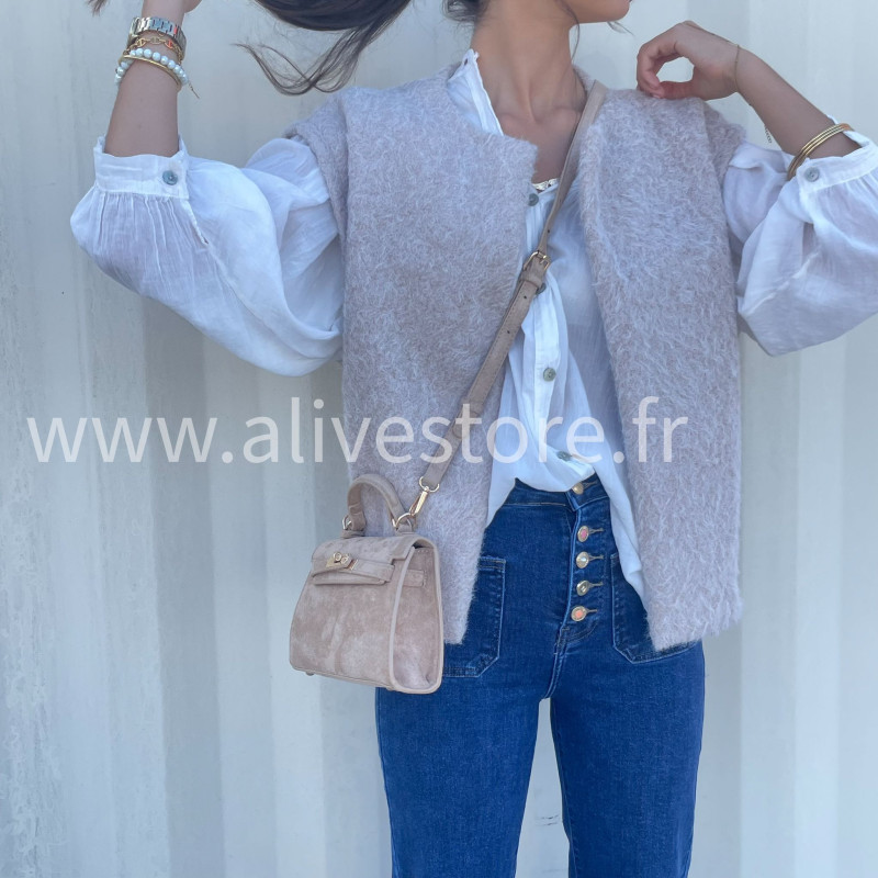 Gilet sans manches Alina femme – Made in Italie – ALIVE STORE