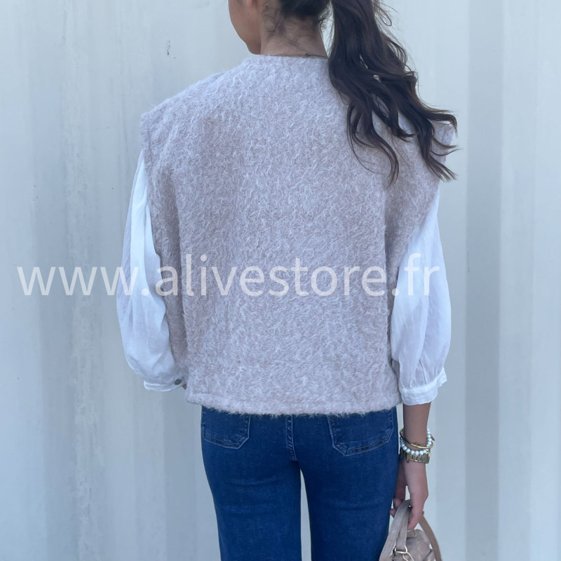 Gilet sans manches Alina femme – Made in Italie – ALIVE STORE