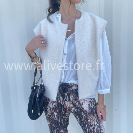 Gilet sans manches Alina femme – Made in Italie – ALIVE STORE