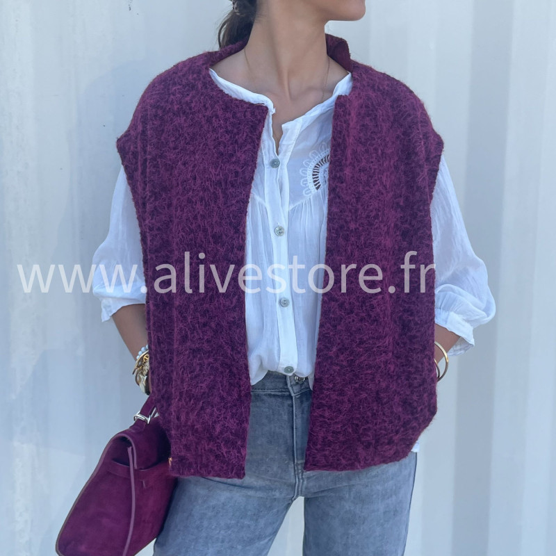 Gilet sans manches Alina femme – Made in Italie – ALIVE STORE
