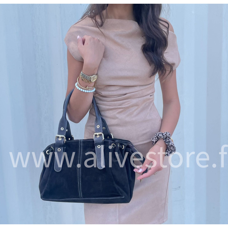 Sac en cuir Sienna – format bowling luxe – Alive Store