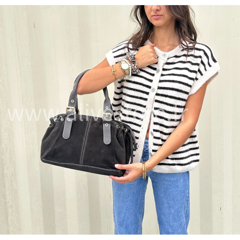 Sac en cuir Sienna – format bowling luxe – Alive Store