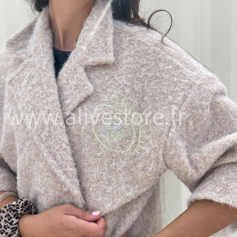Veste courte Giulia – beige ou marron – ALIVE STORE