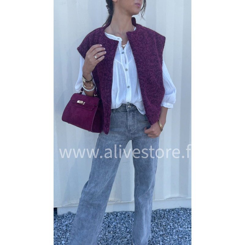 Jean Storm gris droit avec éclairs – ALIVE STORE