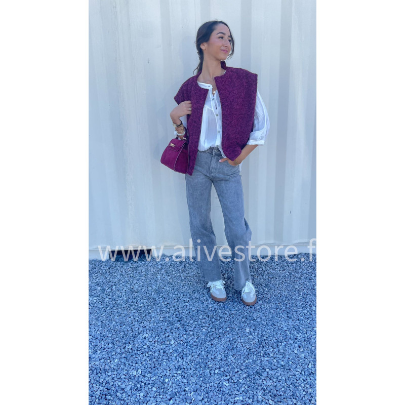 Jean Storm gris droit avec éclairs – ALIVE STORE