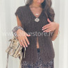 Gilet Isla femme – disponible en gris, marron, rose et noir – ALIVE STORE