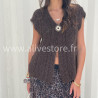 Gilet Isla femme – disponible en gris, marron, rose et noir – ALIVE STORE