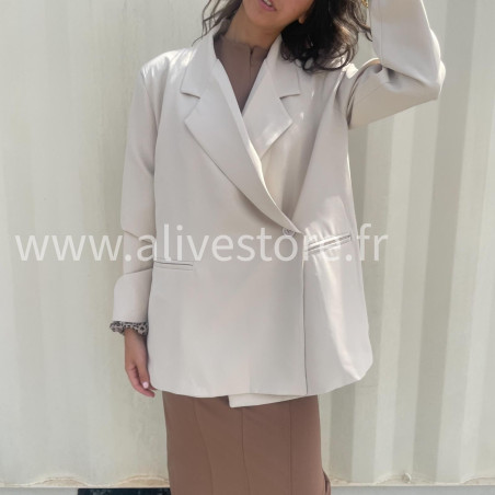 Blazer Alessia femme – disponible en beige, noir & marron – ALIVE STORE