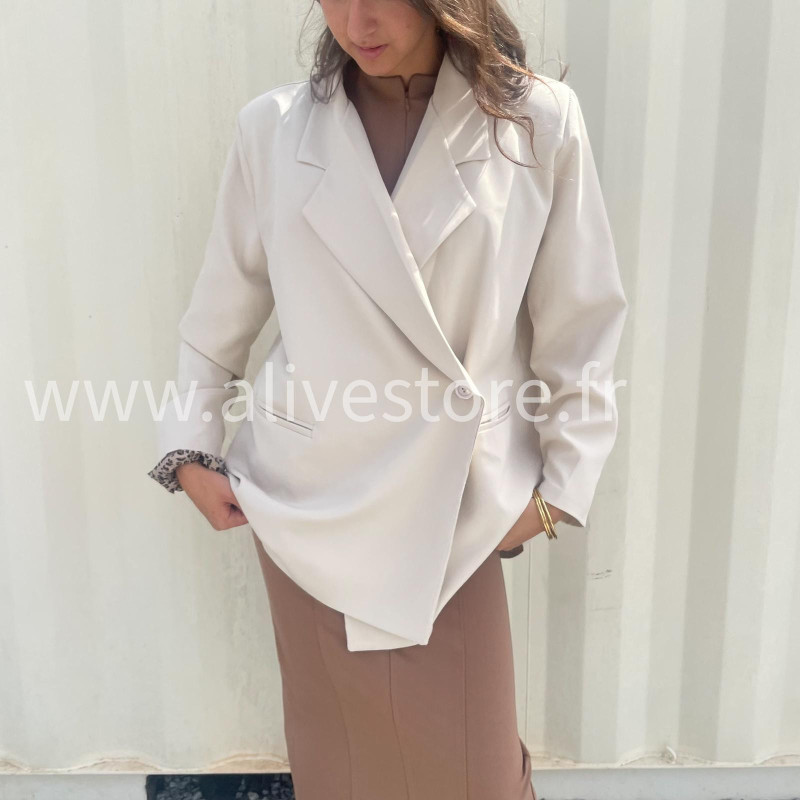 Blazer Alessia femme – disponible en beige, noir & marron – ALIVE STORE