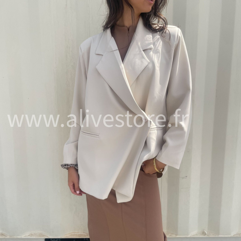 Blazer Alessia femme – disponible en beige, noir & marron – ALIVE STORE