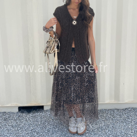 Jupe Camila femme – longue léopard – ALIVE STORE