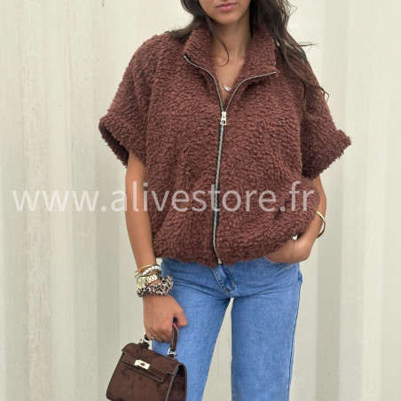 Veste Mila doudou beige ou noir – ALIVE STORE