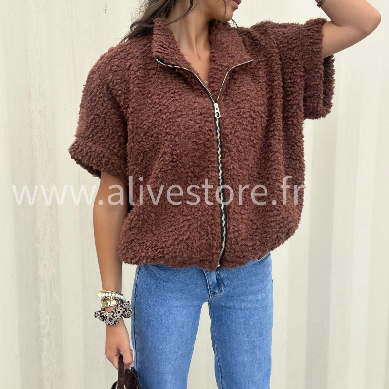 Veste Mila doudou beige ou noir – ALIVE STORE
