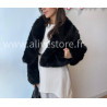 Veste Mia courte en fausse fourrure – beige ou noir | ALIVE STORE