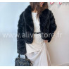 Veste Mia courte en fausse fourrure – beige ou noir | ALIVE STORE