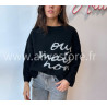 Pull Sofia manches longues avec inscription – blanc, gris ou noir | ALIVE STORE