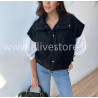 Gilet Alessia sans manches – taupe ou noir – ALIVE STORE