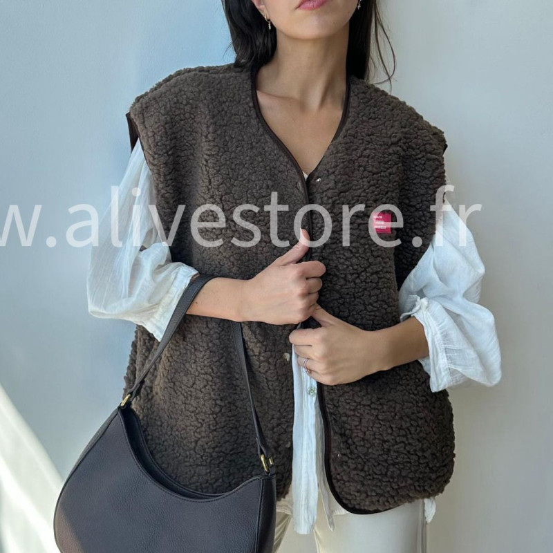 Veste Léonie moltonnée sans manches – ALIVE STORE