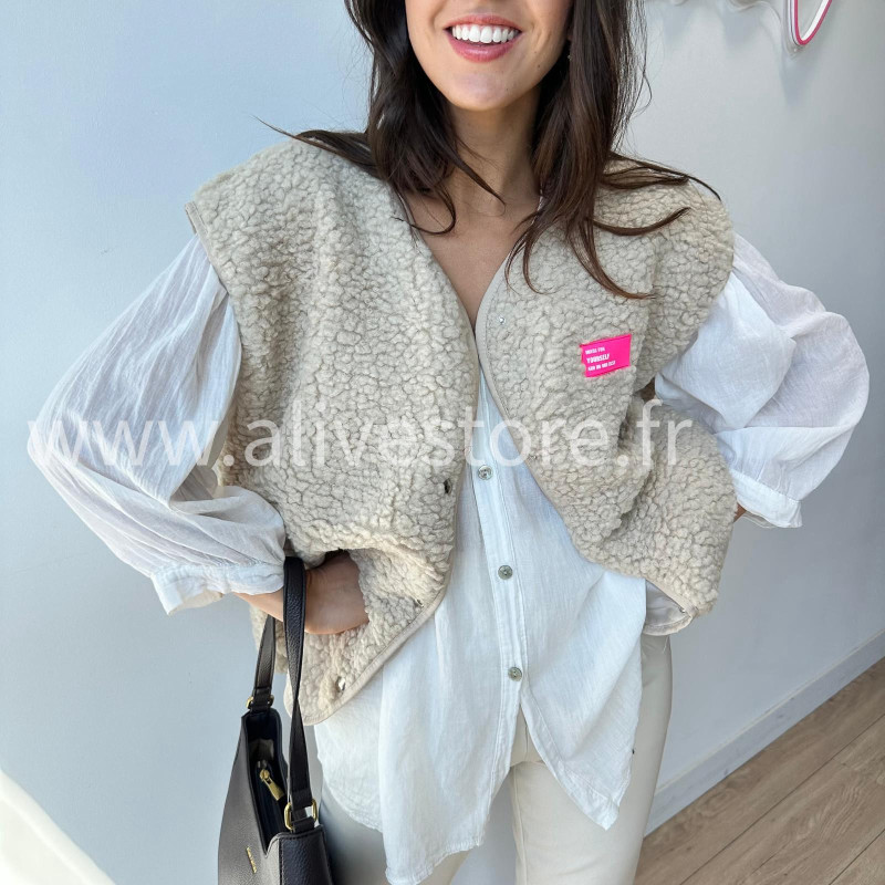 Veste Léonie moltonnée sans manches – ALIVE STORE