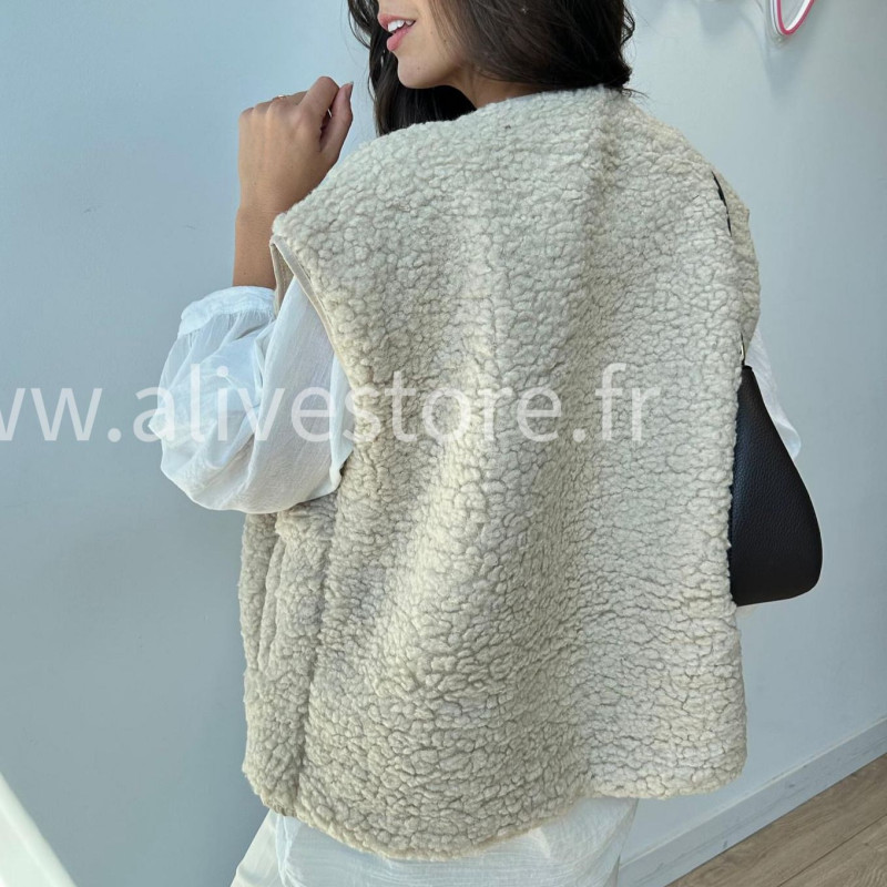 Veste Léonie moltonnée sans manches – ALIVE STORE