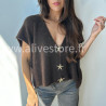 Top Stella sans manches avec boutons étoiles – ALIVE STORE