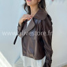 Veste Emilia en similicuir – marron ou noir – ALIVE STORE