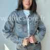 Veste en jean gris Léana – Denim premium made in Italie | ALIVE STORE