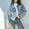 Veste en jean gris Léana – Denim premium made in Italie | ALIVE STORE