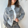 Veste en jean gris Léana – Denim premium made in Italie | ALIVE STORE