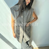 Gilet long sans manches Camilla – Boutons bijou made in Italie | ALIVE STORE