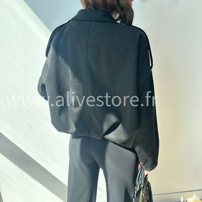 Veste courte Sandra – marron ou noir – Alive Store
