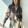 Veste courte Sandra – marron ou noir – Alive Store
