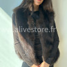 Veste sans manches Neva en fausse fourrure marron – Alive Store