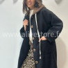 MANTEAU ANITA AVEC CAPUCHE MARRON – ALIVE STORE