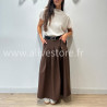 JUPE LONGUE MAYA AVEC CEINTURE NOIRE – ALIVE STORE
