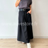 JUPE LONGUE MAYA AVEC CEINTURE NOIRE – ALIVE STORE