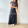 JUPE LONGUE MAYA AVEC CEINTURE NOIRE – ALIVE STORE
