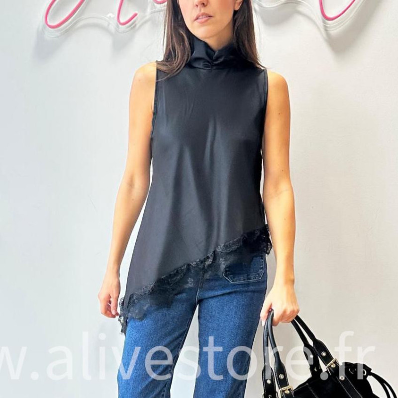 TOP GIULIA BEIGE DENTELLE ASYMÉTRIQUE – ALIVE STORE