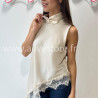 TOP GIULIA BEIGE DENTELLE ASYMÉTRIQUE – ALIVE STORE