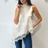 TOP GIULIA BEIGE DENTELLE ASYMÉTRIQUE – ALIVE STORE