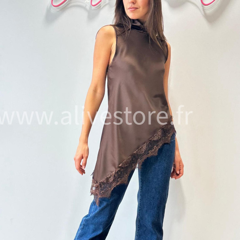 TOP GIULIA BEIGE DENTELLE ASYMÉTRIQUE – ALIVE STORE