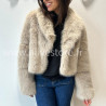 Veste Mia courte en fausse fourrure – beige ou noir | ALIVE STORE